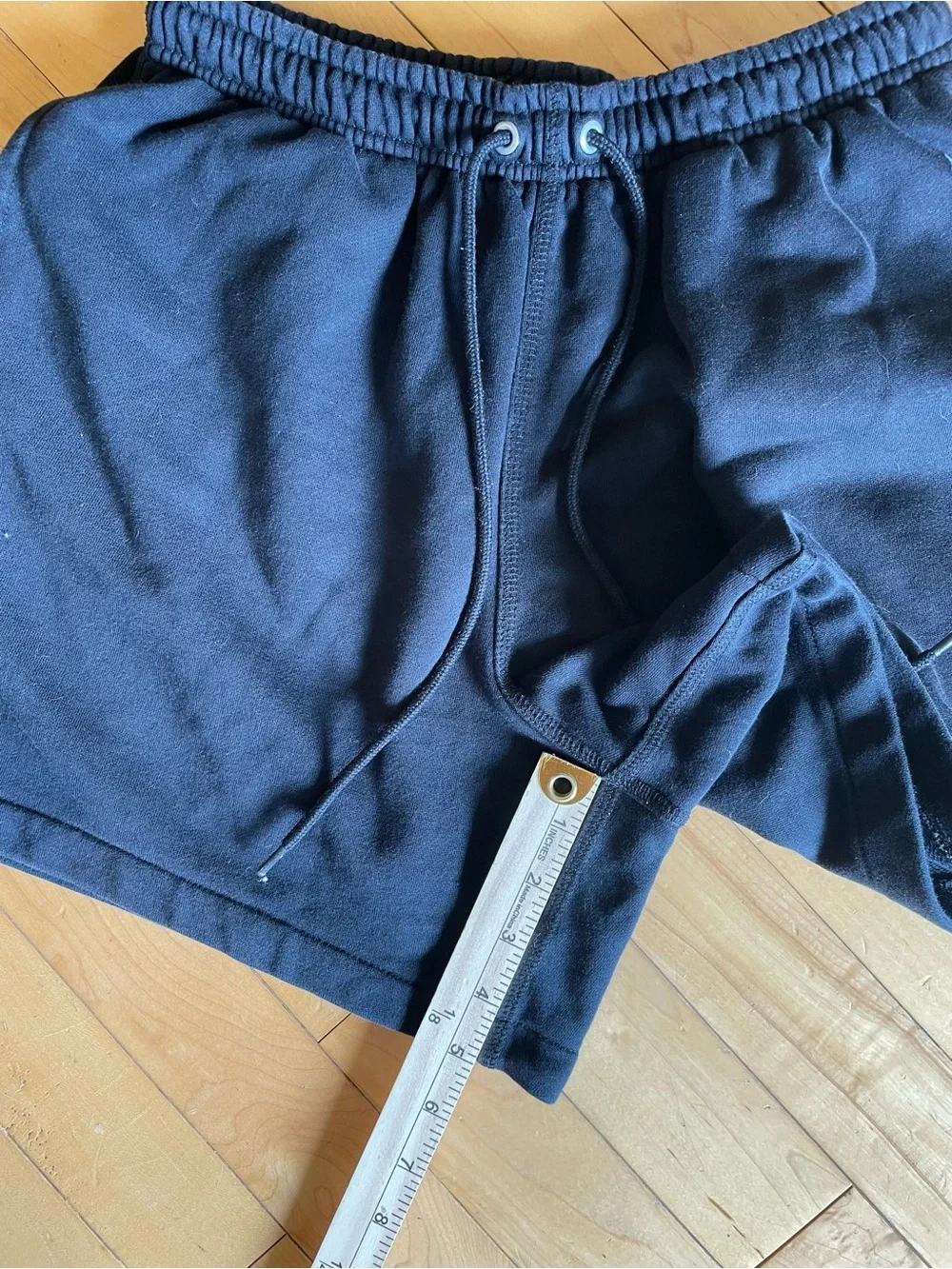 Nike Men’s Black Cotton Drawstring Shorts, 5” Inseam, SIZE S